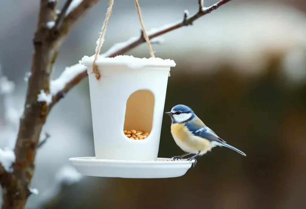 Ne jetez plus ce pot en plastique : les oiseaux en raffolent en hiver