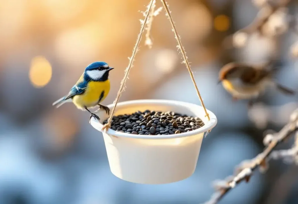 Ne jetez plus ce pot en plastique : les oiseaux l'adorent vraiment en hiver !