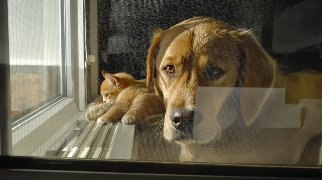 Relâché dans la forêt par ses maîtres, cet écureuil revient chaque matin à la fenêtre pour jouer avec sa meilleure amie, un chien